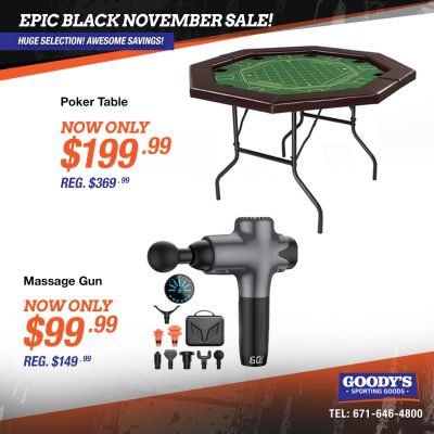 Poker Table and Massage Gun